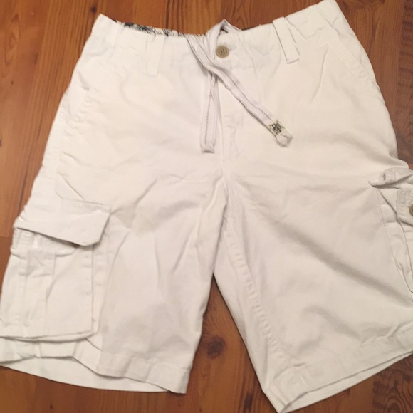 cargo white shorts